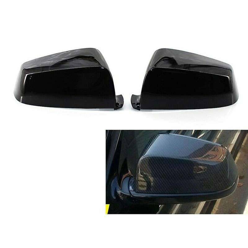 1 Pair Rear View Mirror Cover Caps for E60 E61 F10 F11 F01 F02 5/6/7 Series 2008-2013 Gloss Black Si