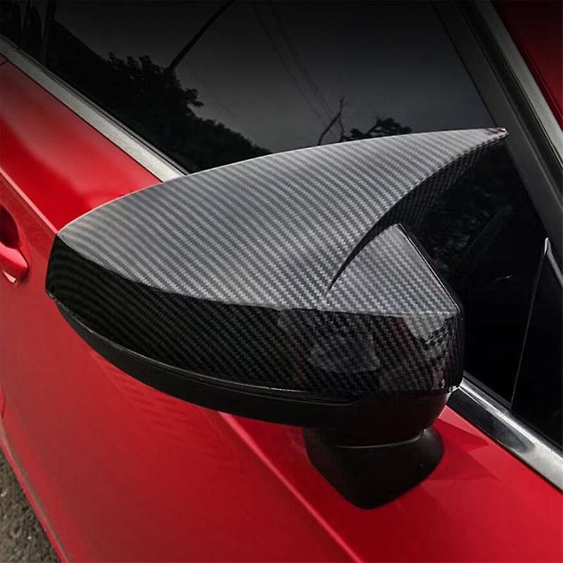 1 Pair Rear View Mirror Cover A3 Carbon Car Rearview Side Mirror Caps Add on Cover for - A3 8V S3 RS