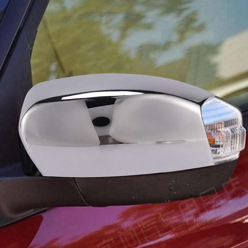 1 Pair Rear View Mirror Cover Abs Plastic Car Side Mirror Cover Chrome For