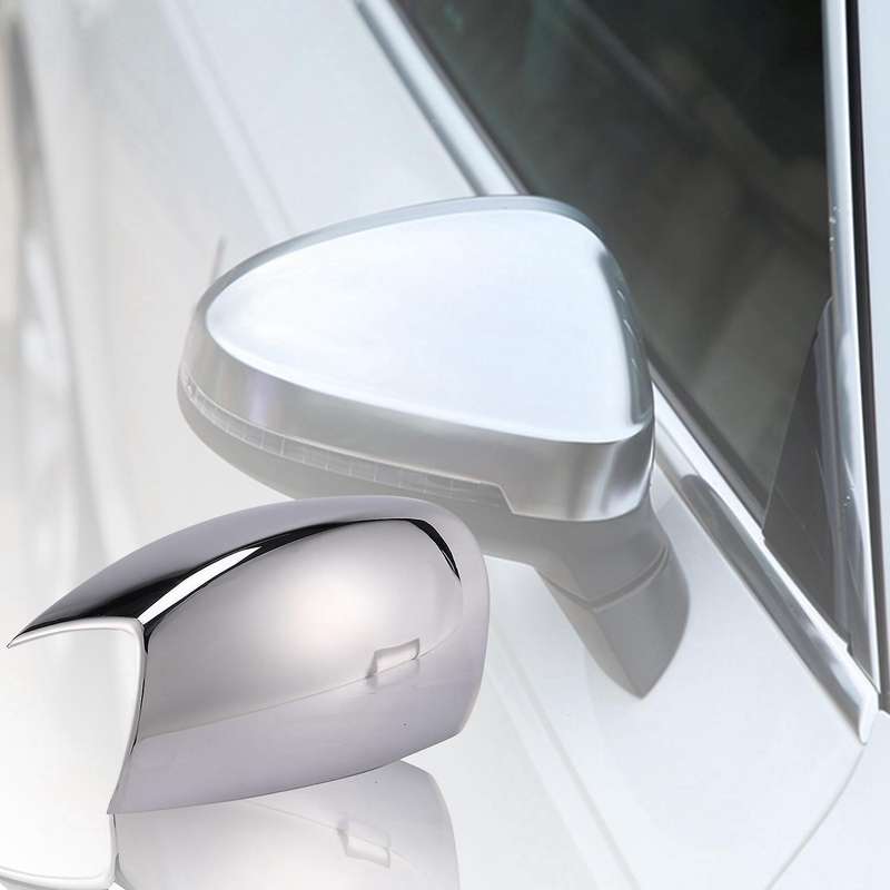 1 Pair Rear View Mirror Cover Abs Plastic Car Side Mirror Cover Chrome For