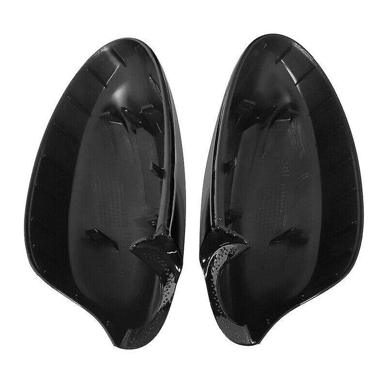1 Pair Rear View Mirror Cover Caps for E90 E91 325I 328I 330I Sedan 2005-2008 Gloss Black Side Mirro