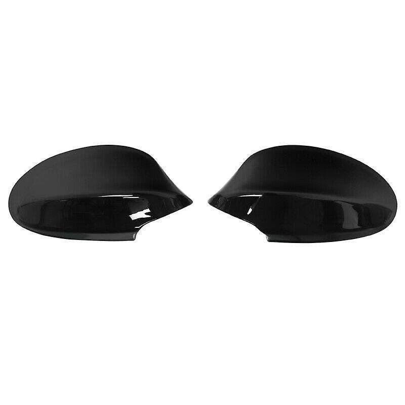 1 Pair Rear View Mirror Cover Caps for E90 E91 325I 328I 330I Sedan 2005-2008 Gloss Black Side Mirro