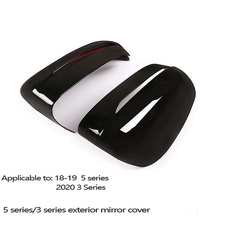 1 Pair Rearview Mirror Cover ABS Side Wing Mirror Caps for 5 Series 2018-2019