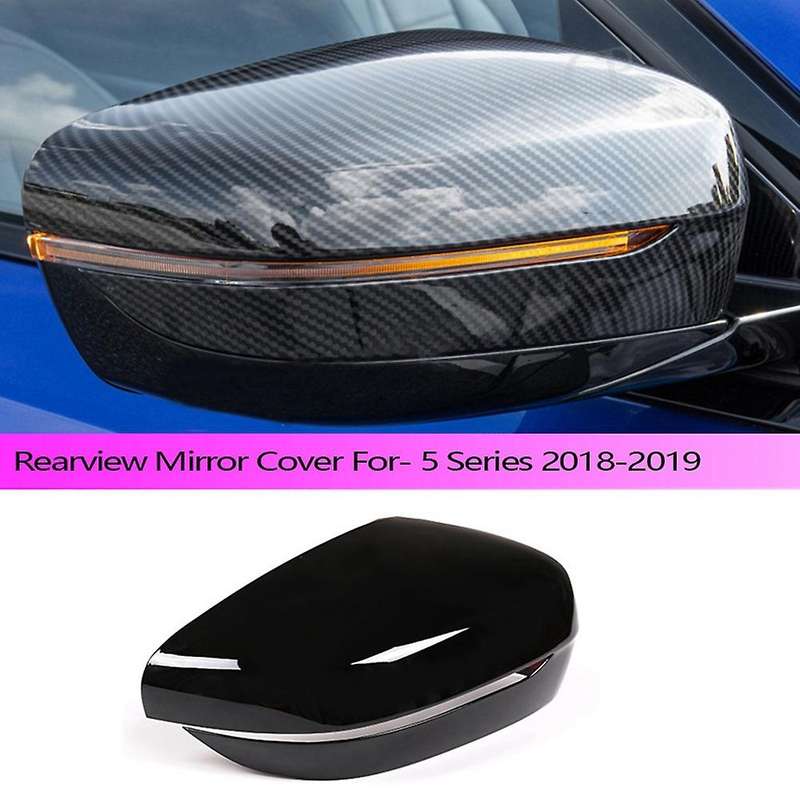 1 Pair Rearview Mirror Cover ABS Side Wing Mirror Caps for 5 Series 2018-2019
