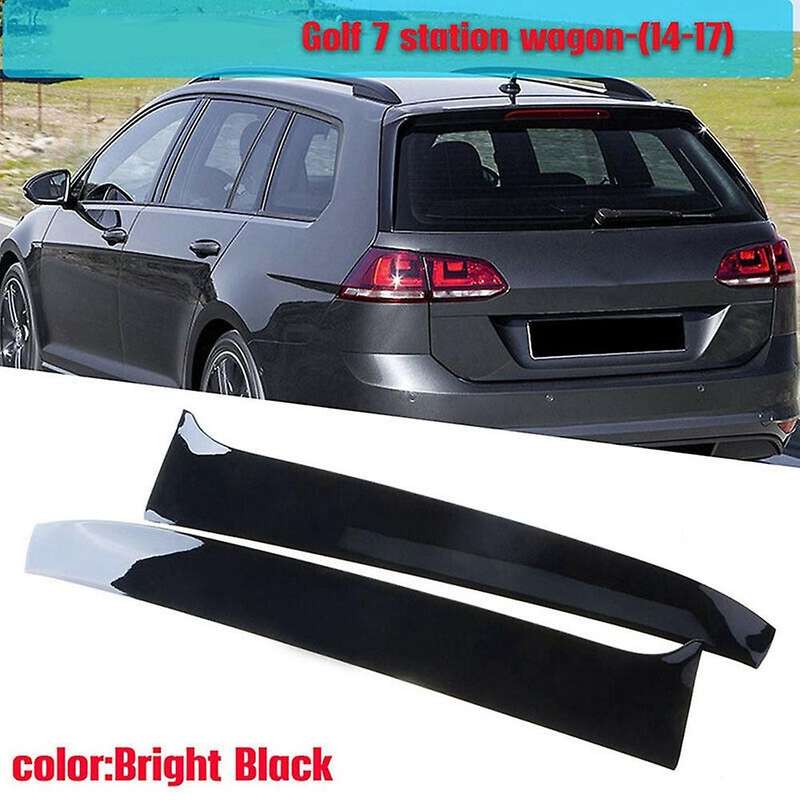 1 Pair Rear Window Side Spoiler Canard Splitter Gloss Black for-Golf 7 R Variant Wagon 2013 2014 201