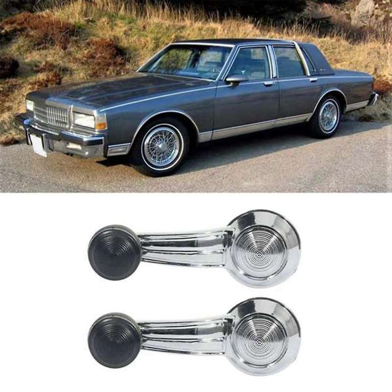 1 Pair Set Chrome Door Window Crank Handle for Olds 1732326 20348200