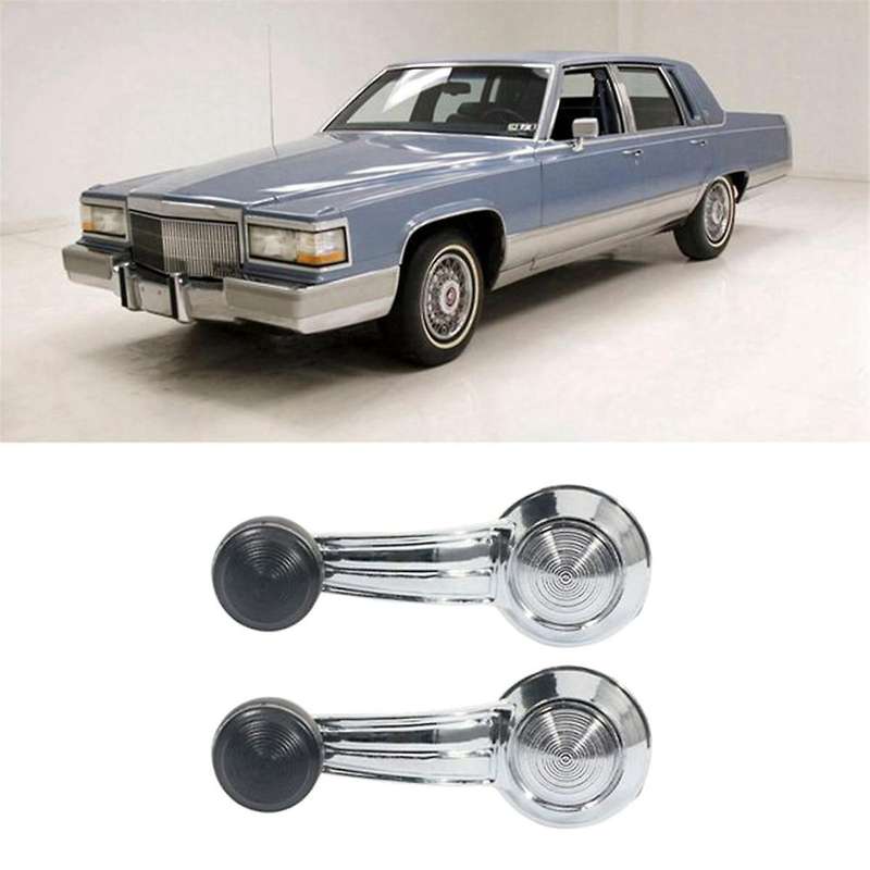 1 Pair Set Chrome Door Window Crank Handle for Olds 1732326 20348200