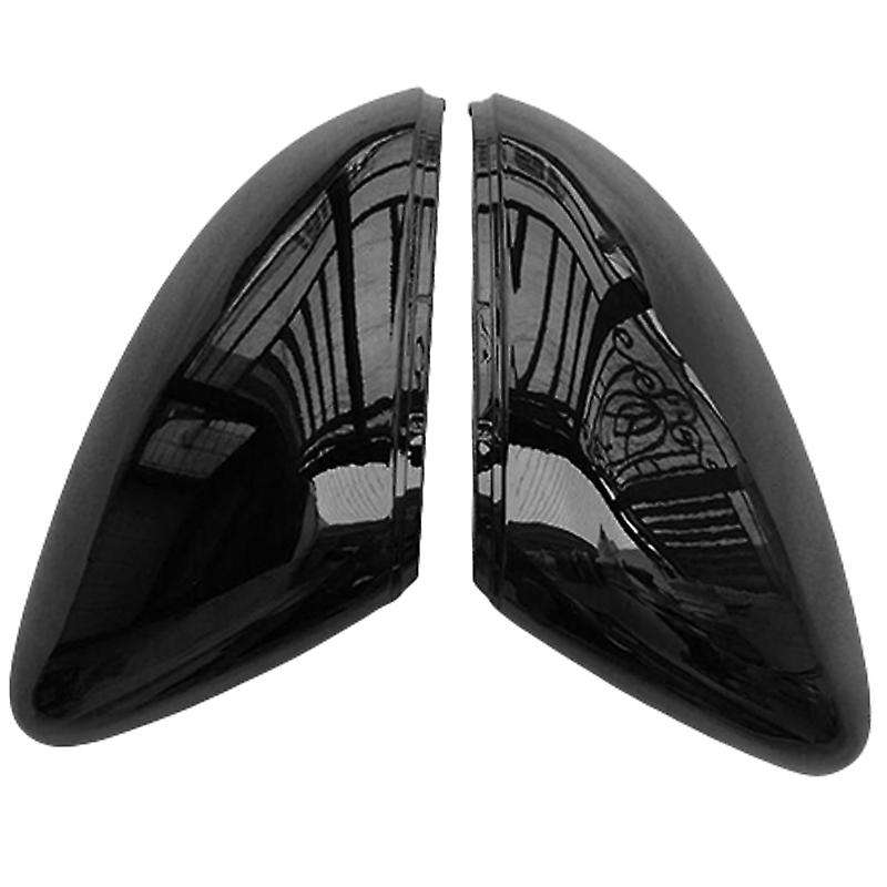 1 Pair Side Rearview Mirror Cover Cap Trim L/R Black for Golf MK7 2013-2018