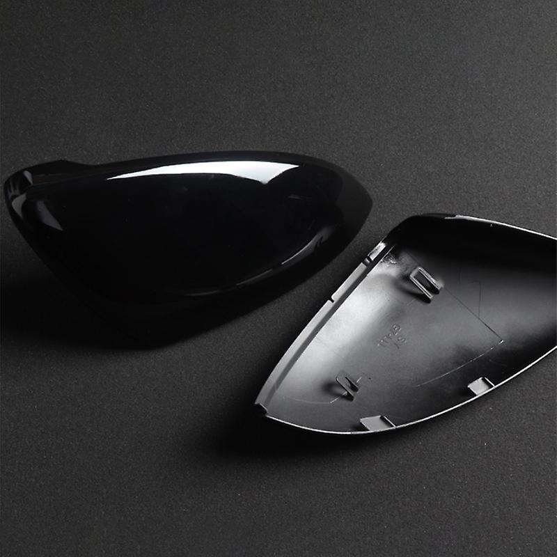 1 Pair Side Rearview Mirror Cover Cap Trim L/R Black for Golf MK7 2013-2018