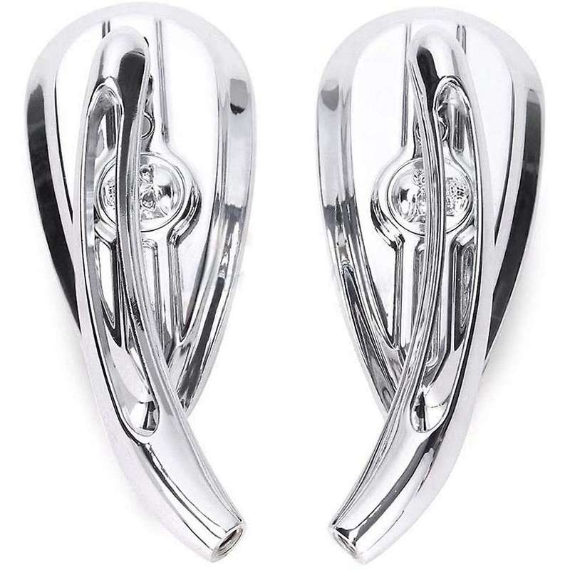 1 Pair Skull Rearview Mirrors Motorcycle Aluminum Side Rear View Mirror for Softail Cruiser