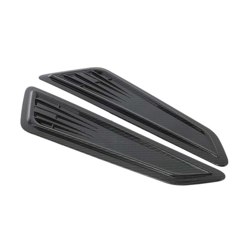 1 Pair Style Bonnet Hood Vent Scoop Covers for 2016-18 Hood Vent Scoop Covers Carbon Fiber Pattern