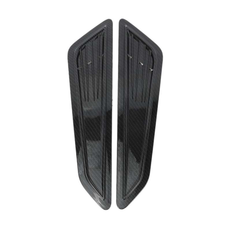 1 Pair Style Bonnet Hood Vent Scoop Covers for 2016-18 Hood Vent Scoop Covers Carbon Fiber Pattern