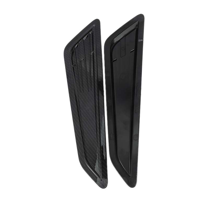 1 Pair Style Bonnet Hood Vent Scoop Covers for 2016-18 Hood Vent Scoop Covers Carbon Fiber Pattern