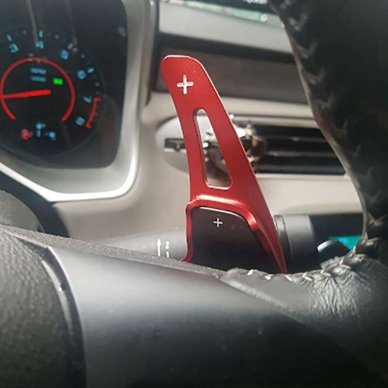 1 Pair Steering Wheel Shift Paddle Shifter Extension Cover Red for XT5 Regal