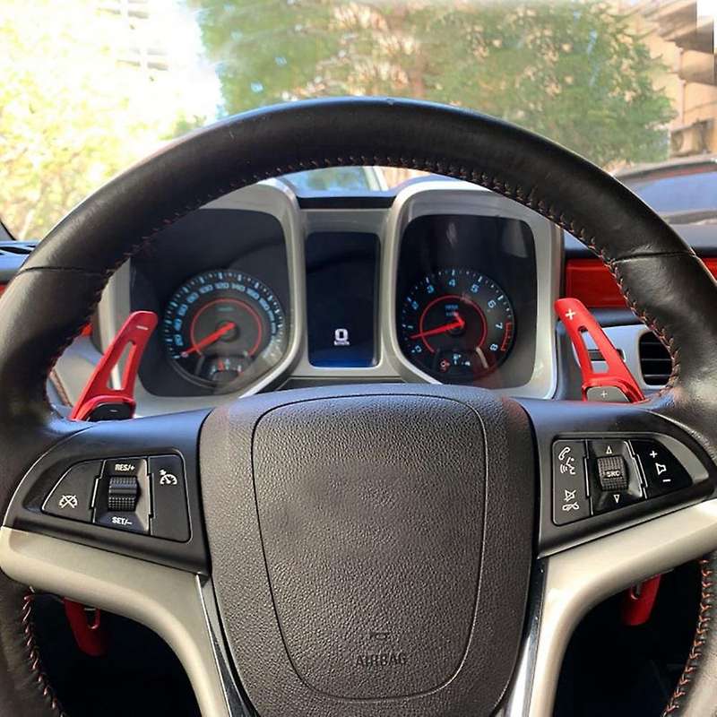 1 Pair Steering Wheel Shift Paddle Shifter Extension Cover Red for XT5 Regal