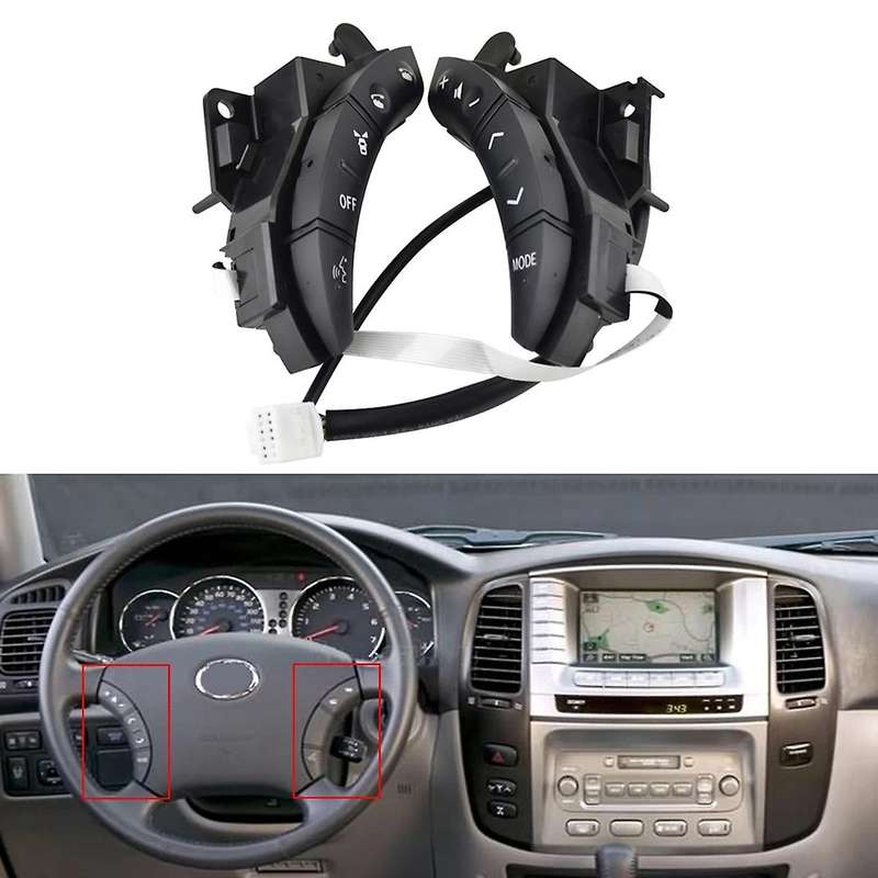 1 Pair Steering Wheel Control Switch Multifunction for Toyota Gx470