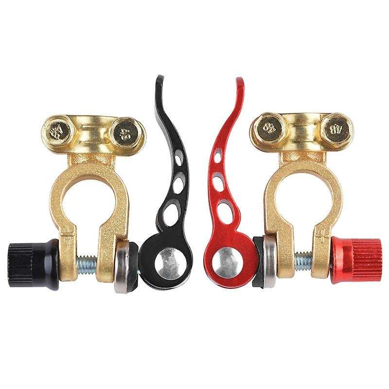 1 Pair Toolless Quick Disconnect Battery Main Cable Post Terminal Shut-Off Connectors for Car Truck