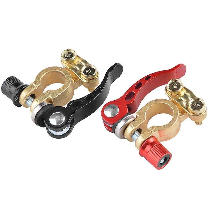 1 Pair Toolless Quick Disconnect Battery Main Cable Post Terminal Shut-Off Connectors for Car Truck