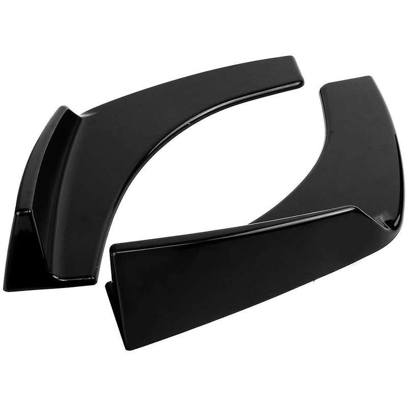 1 Pair Universal Car Front Bumper Lip Spoiler Splitters Winglets Flaps Cup Black