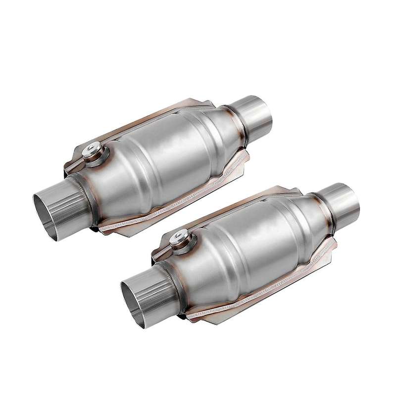 1 Pair Universal 2Inch Inlet/Outlet Catalytic Converter