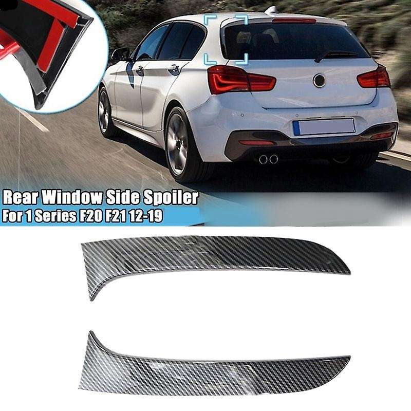 1 Pair Vertical Rear Side Window Canard Spoiler Air Splitter for - 1 Series F20 2012 2013-2019 Carbo