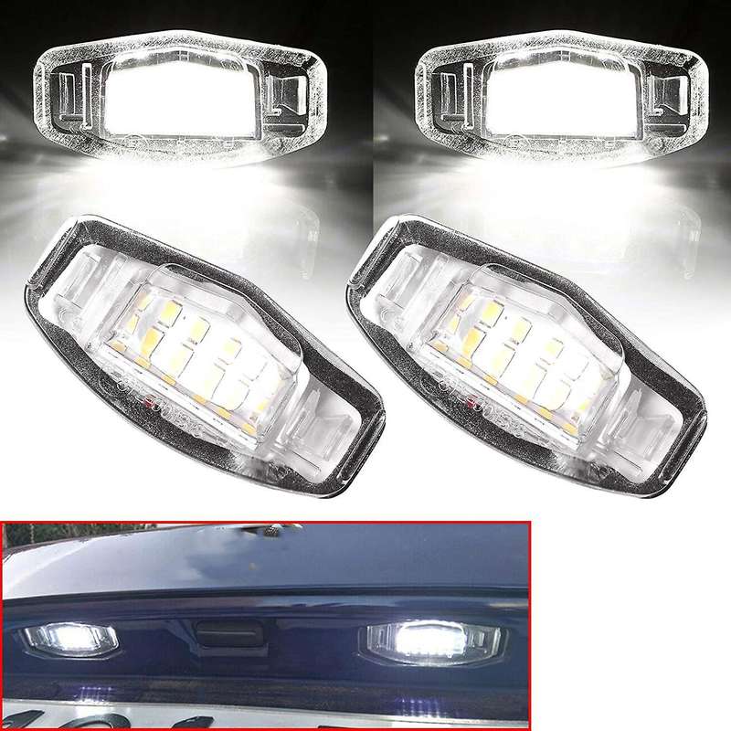 1 Pair White LED License Plate Light for Accord 34100S84A01 34100S0A013 Car Accessories