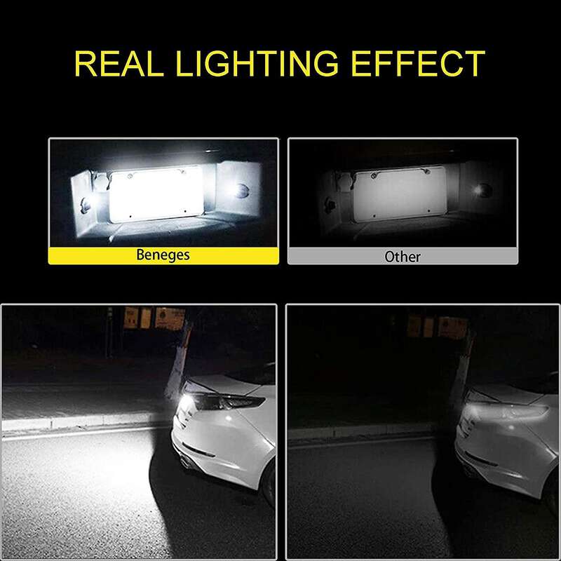 1 Pair White LED License Plate Light for Accord 34100S84A01 34100S0A013 Car Accessories