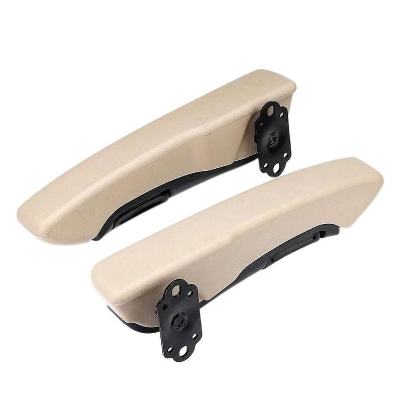 1 Pair Universal Car RV Bus Adjustable Seat Armrest Handrest Hand Holder Beige for Truck Trailer Car