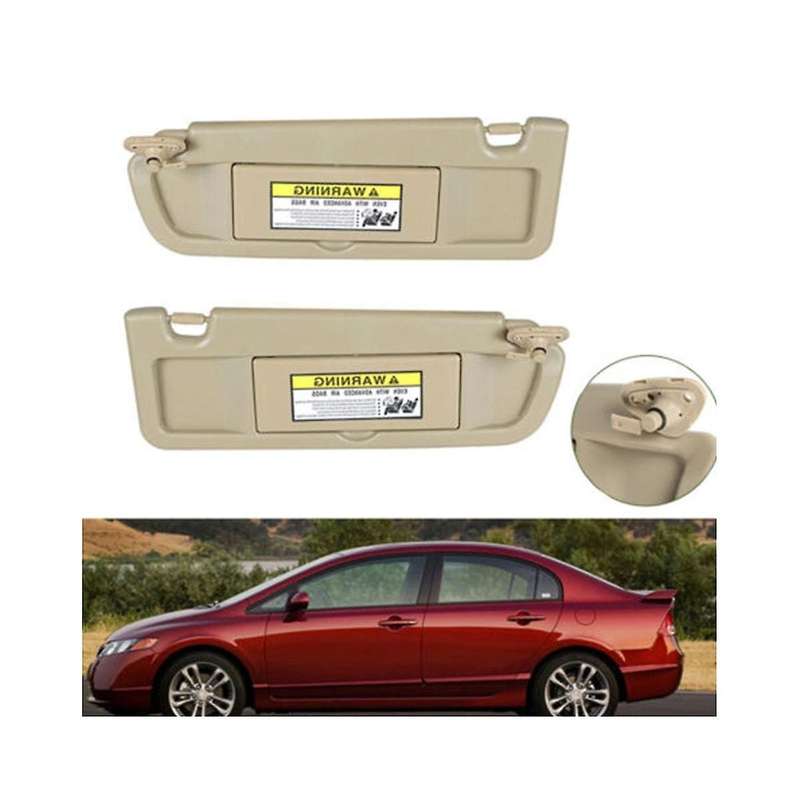 1 Pair Visor Sunvisor Block Shade No Light for 2006-2008 Beige 83280--01zf 83230--a01zc