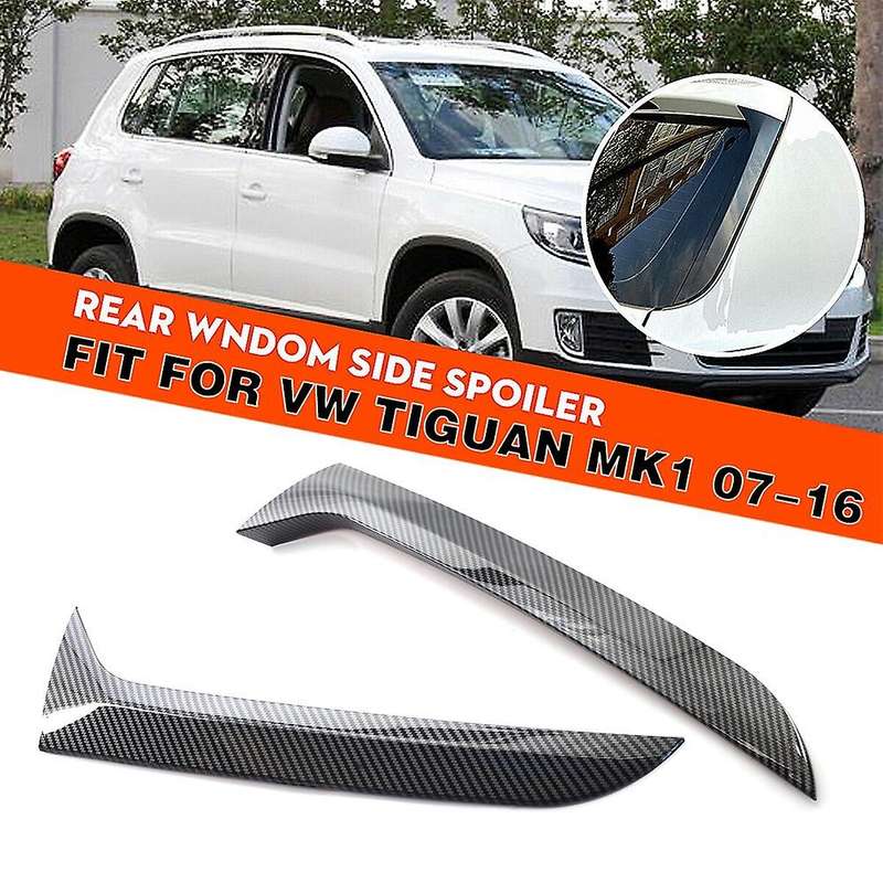 1 Pair Vertical Rear Side Window Canard Spoiler Air Splitter for MK1 2007-2016 Carbon Fiber Style