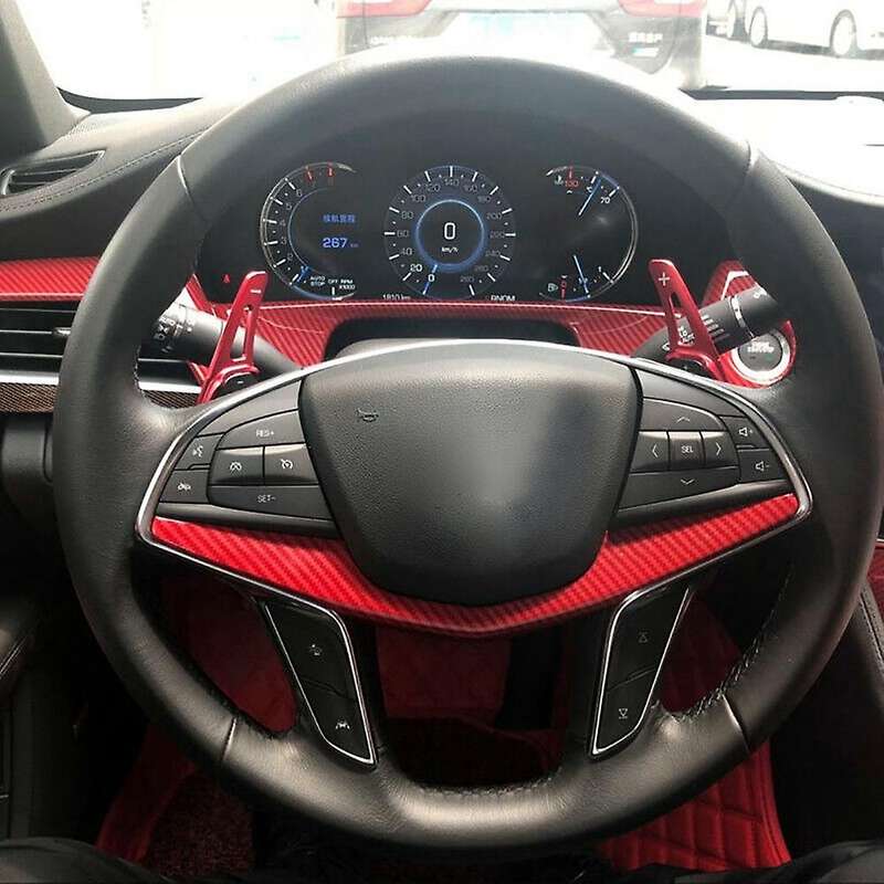 1 Pair Wheel Shift Paddle Shifter Extension Cover Red for Ct6 XT5 2016-2019 Regal 2016-17