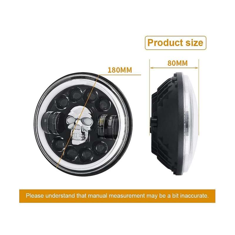 1 Pc New 7inch Led Headlights for Wrangler Off-road Vehicle Headlight Conversions 60w Headlights