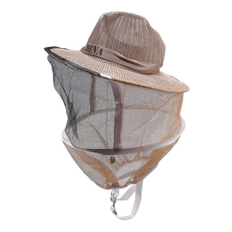 1 Pcs Anti Bee Hat Beehive Beekeeping Hat Mosquito Bee Insect Net Veil Head Face Protector Beekeepe