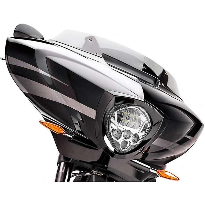 1 Pcs Black Motorcycle LED Headlight with High 60W Low 40W Beam for Victory Country Vegas