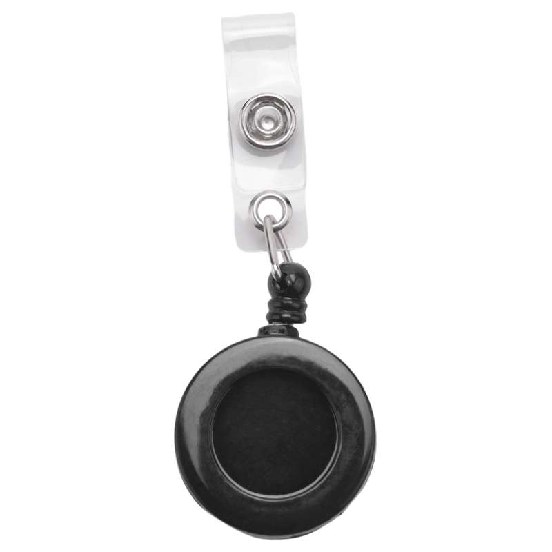 1 Pcs Badge Holder Retractable Reel Yoyo Clip Snap Button Id Card Key Black