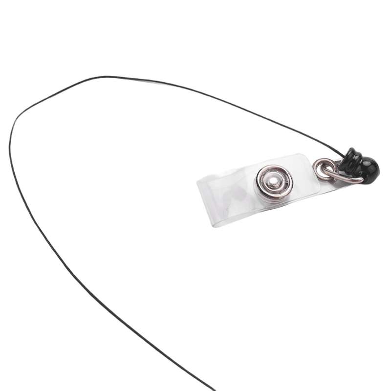 1 Pcs Badge Holder Retractable Reel Yoyo Clip Snap Button Id Card Key Black