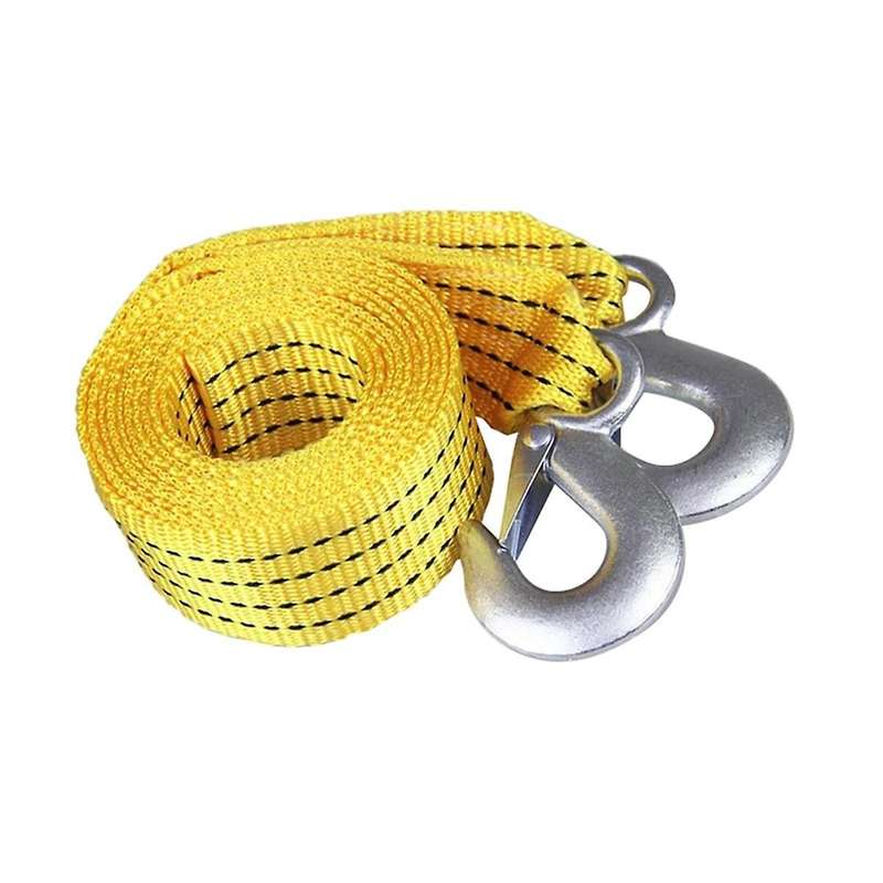 1 Pcs Car Tow Cable Heavy Duty Trailer Rope Towing Pull Rope Strap Hooks Van Road Recovery Nylon Rop