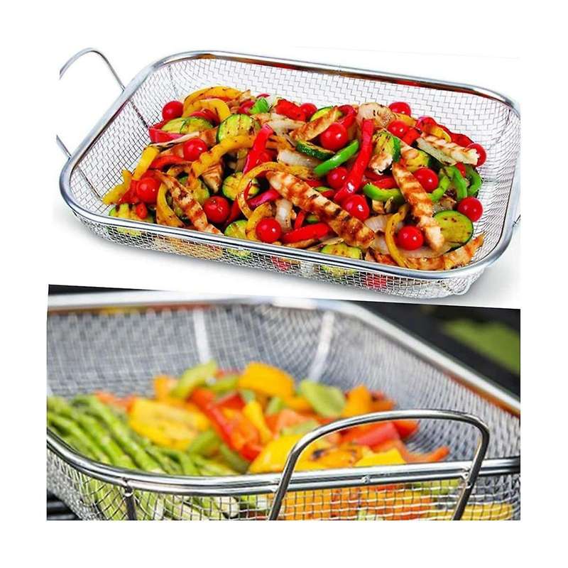 1 Pcs Deep Fry Basket Stainless Steel Frying Basket Frying Pan Non-stick French Fries Basket Baking