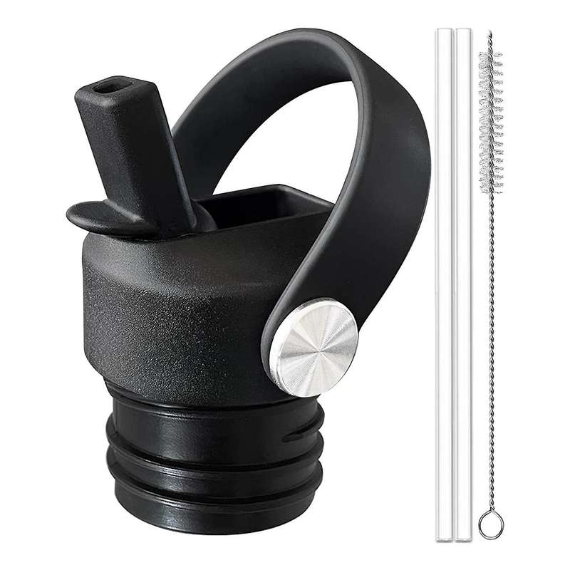 1 Pcs Flexible Handle Top Straw Lid for 18 21 24 Oz,for Simple Modern,and Most Water Bottles Cap Re