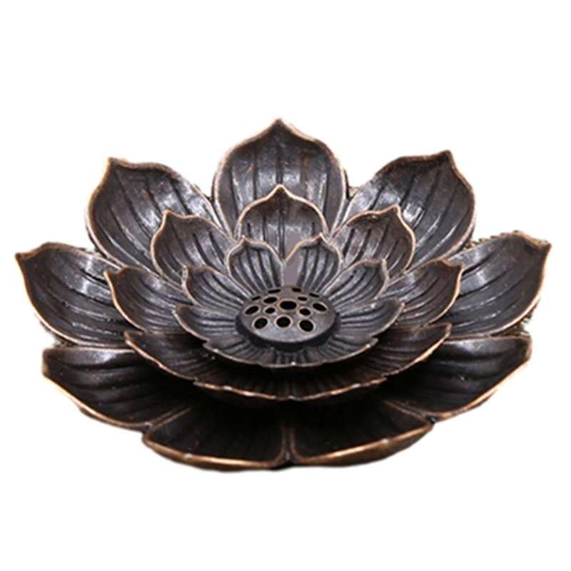 1 Pcs Incense Burner, Incense Holder for Sticks, Lotus Incense Stick Holder with Detachable Ash Cat
