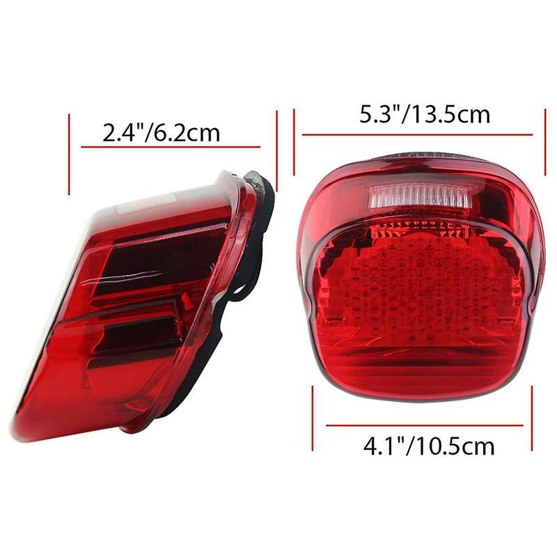 1 Pcs Motorcycle Modified Red Rear Tail Light LED Brake Light for Motorcycles with Strong Penetratin