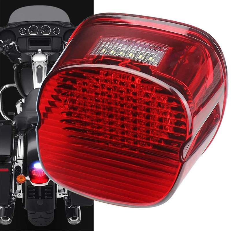 1 Pcs Motorcycle Modified Red Rear Tail Light LED Brake Light for Motorcycles with Strong Penetratin