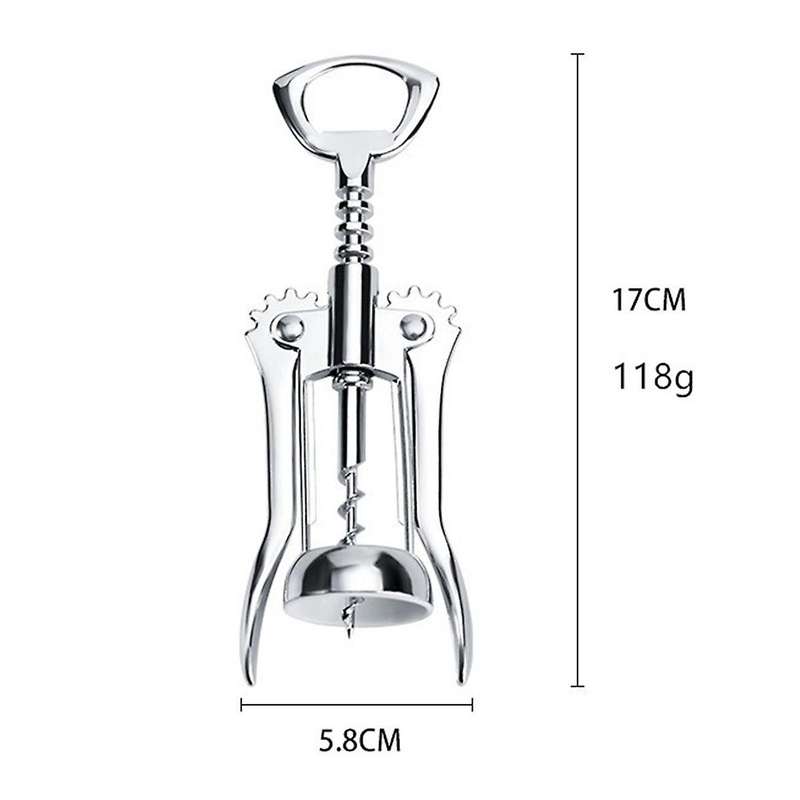 1 Pcs Portable Stainless Steel Red Wine Opener Wing Type Metal Sommeliers Wine Corkscrew Bottle Ope