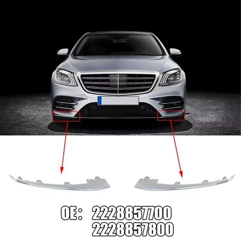1 Pcs Right Front Bumper Chrome Decorative Strip Front Bumper Bright Strip for S-Class W222 22288578