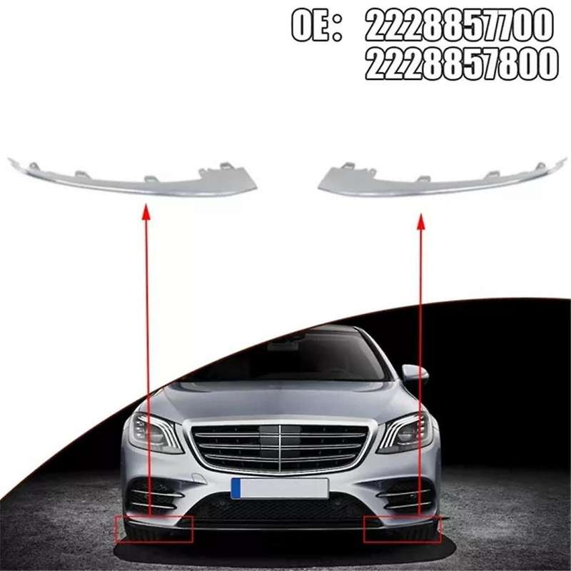 1 Pcs Right Front Bumper Chrome Decorative Strip Front Bumper Bright Strip for S-Class W222 22288578