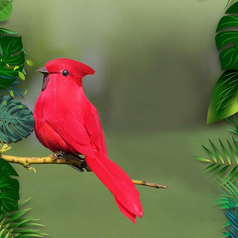1 PCS Wall Sculpture Decorative Simulation Foam Birds Home Decoration Crafts Ornament Outdoor Garden