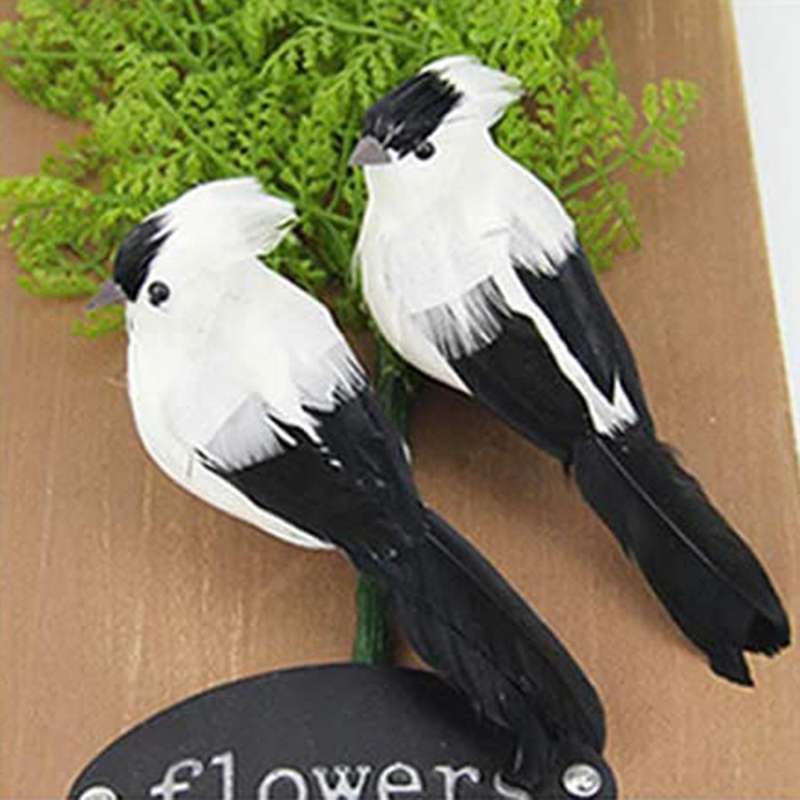 1 PCS Wall Sculpture Decorative Simulation Foam Birds,Home Decoration Crafts Ornament Outdoor Garden