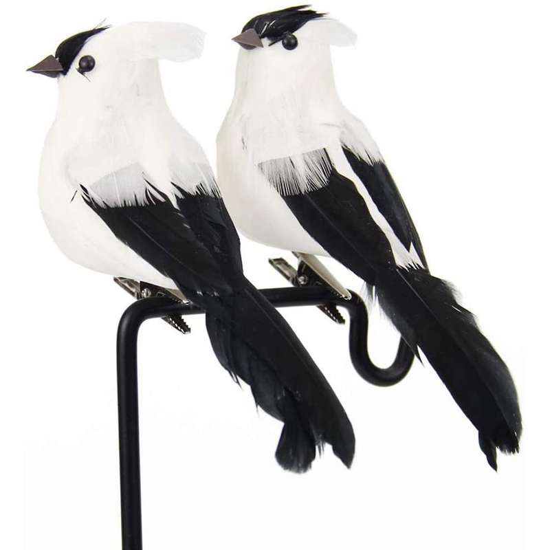 1 PCS Wall Sculpture Decorative Simulation Foam Birds,Home Decoration Crafts Ornament Outdoor Garden