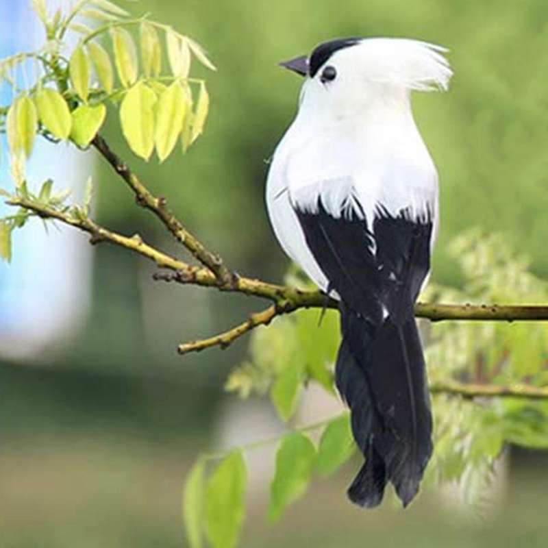 1 PCS Wall Sculpture Decorative Simulation Foam Birds,Home Decoration Crafts Ornament Outdoor Garden