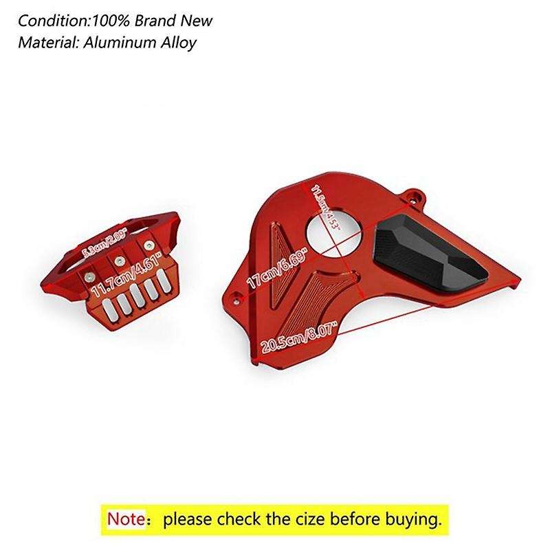 1 Piece Front Gear Chain Cover Aluminum Alloy Guard for CBR650F CB650F CB650R 2014-2020(Red)